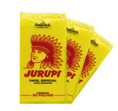 Papel Pra Enrolar Fumo Jurupi 50un Amarelo Arapiraca