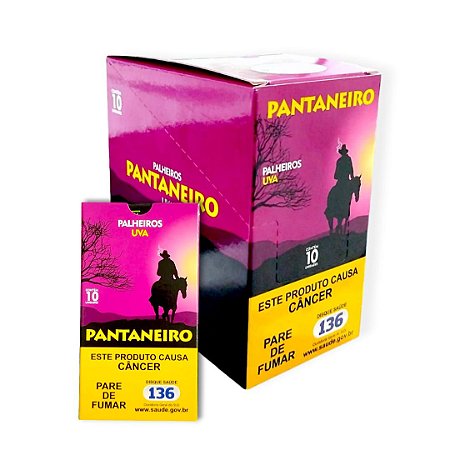 Palheiros Pantaneiro Sabor Uva Com 10 Unidades
