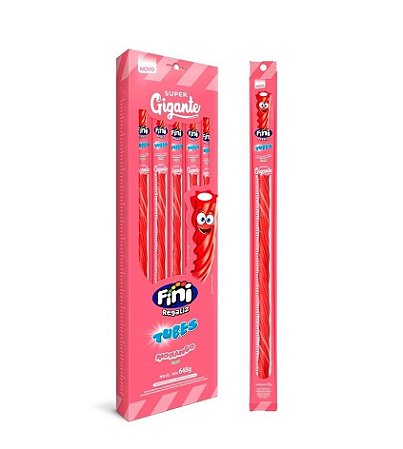 Tubes Gigante Morango liso 648g