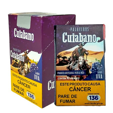Palheiros Cuiabano Sabor Uva Com 10 Unidades
