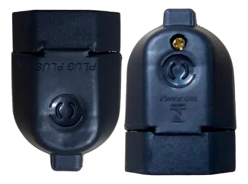 Kit 100 Plugue Fêmea 2P 10A 250V Branco Para Extensão Elétrica Atacado