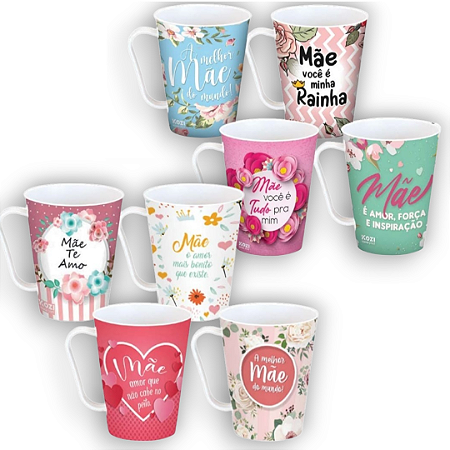 Caneca Plástica Decorada Especial Dia Das Mães 430ML