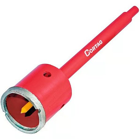 Serra Copo Diamantada 75 Mm Com Haste De 3/8'