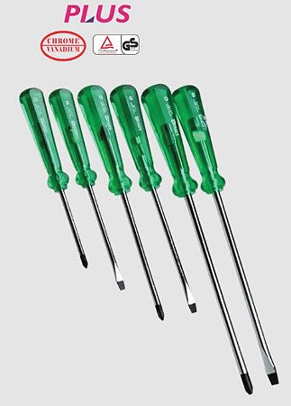 Chave fenda/phillips jg 6pcs verde  4079 LOTUS