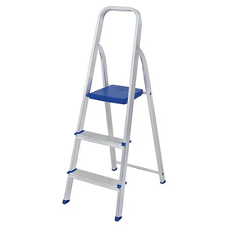 Escada Doméstica Aluminio 3 Dg Mor