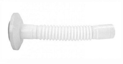 Tubo de ligaÇÃo sanfonado branco com spud PLASTILIT