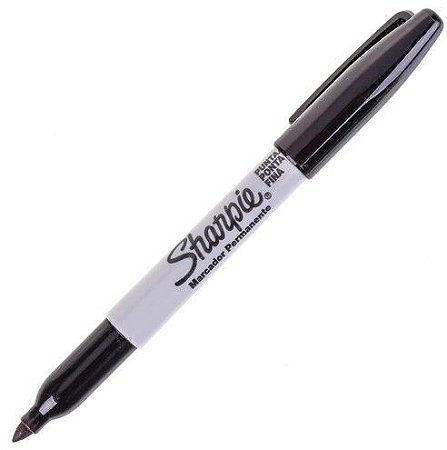 Marcador Permanentes Sharpie Fina Preta