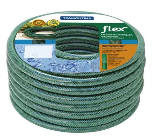 Mangueira Flex Tramontina Verde Em Pvc 3 Camadas 200 M