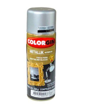 Tinta Spray Metallik Prata Unidade Colorgin