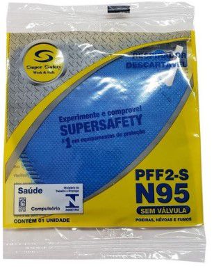 RESPIRADOR PFF2 SEM VALVULA CA44796 SUPER SAFETY