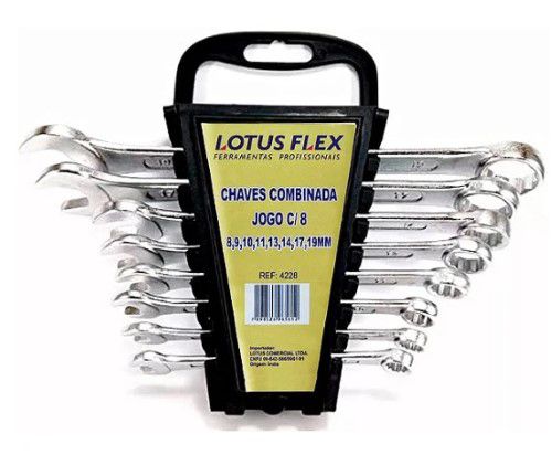 CHAVE COMBINADA JG  8A19 9PCS 4228 LOTUS