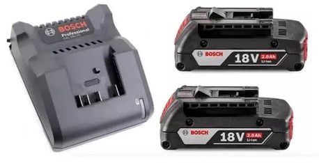 Kit 2 Baterias Gba 18V 2Ah   Carregador Gal 18V20
