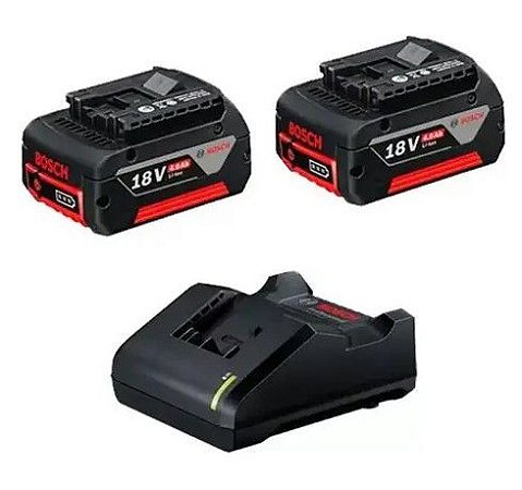Kit 2 Baterias Gba 18V 4Ah   Carregador Gal 18V20