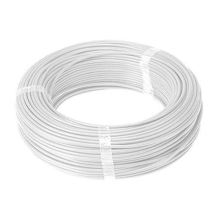 Fio cabinho  2,5 flexivel branco  100mt