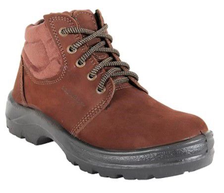 Botina De Segurança Ecosafety Adventure Em Couro Café Nobuk Solado Borracha Ps 106 N°43