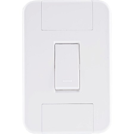 Conjunto 4X2 Com 1 Interruptor Simples 10 A 250 V Tramontina Tablet Branco 57240 001