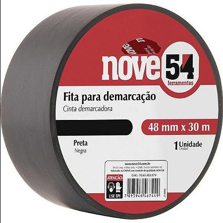 Fita Demarcacao Solo  4,8X 30M Preta 954