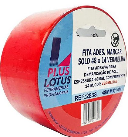 Fita demarcacao solo  4,8x 14m vermelha