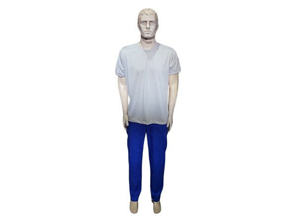 Camiseta Poliester Curta Gg Cinza