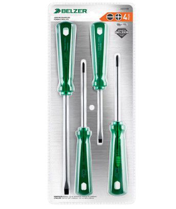 Chave De Fenda/Phillips Jg 4Pcs Belzer