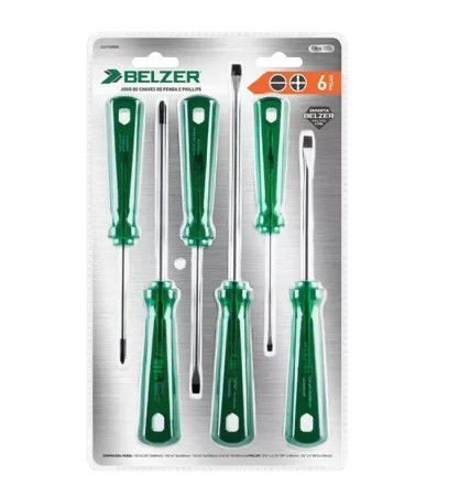 CHAVE FENDA/PHILLIPS JG 6PCS BELZER