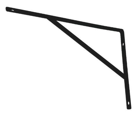 Cantoneira Com Mão Francesa 50Cm Preta