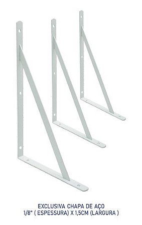 Cantoneira Com Mão Francesa 15X25 Branca Lotus