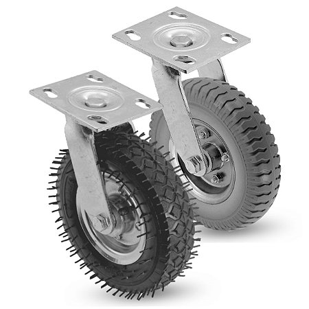 Rodizio Com Chapa 250X4 Pneumatico Girator