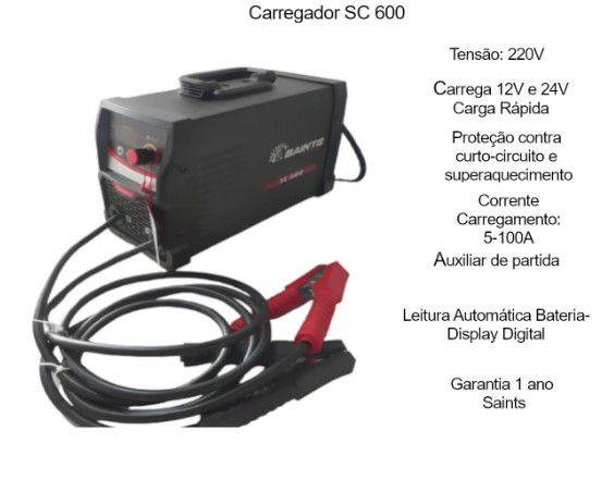 Carregador bateria  100a sc600 220v
