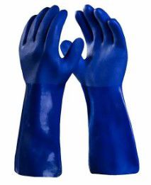 Ca 36581 Luva Pvc 26Cm Azul Palma Aspera