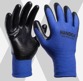 Luva Algodao/Latex  Azul/Pta (G)   Ca:46.692