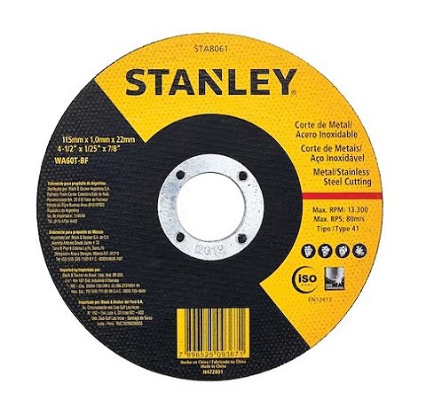 Disco De Corte Para Inox 4.1/2" - Stanley Sta8061