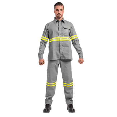 Ca 46298 Camisa Antichama Nr10 M Cinza