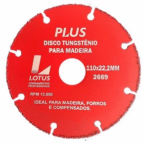 Disco 4' metal duro f.22,2 mm 2669