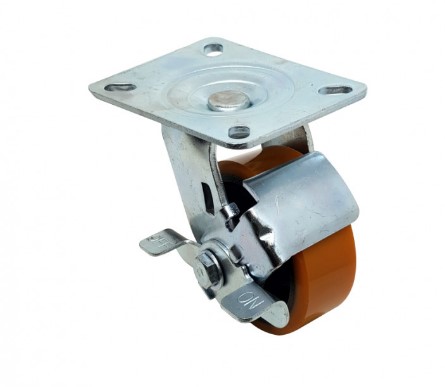 Rodizio giratorio 514 roda pu laranja 5'