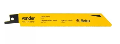 Lâmina Para Serra Sabre - Modelo: 18D - Marca: Vonder