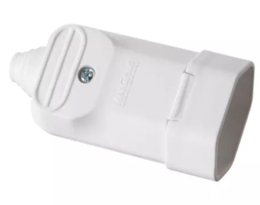 Pino plug femea 20a 2p+ t branco