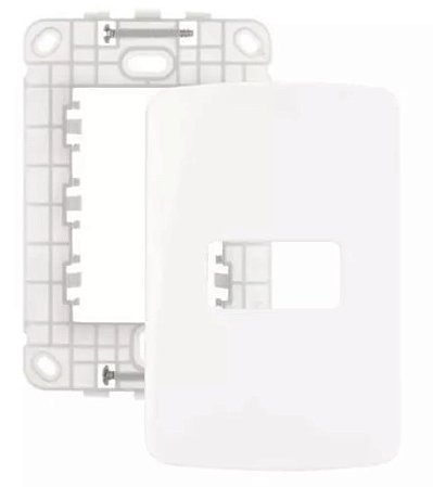 Placa 4x2 branca br b3 1 posto horizontal