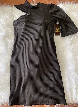 vestido canelado
