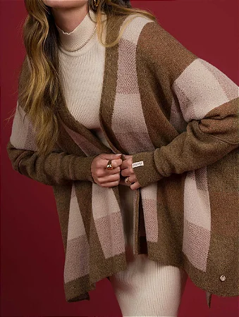 Casaco Mullet Oversized em Padronagem Xadrez - BIAMAR 11460