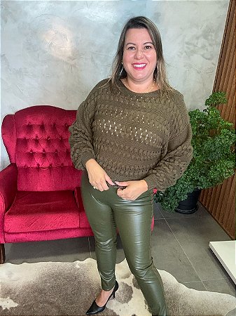 Calça em Couro Fake - GATOS & ATOS 09812