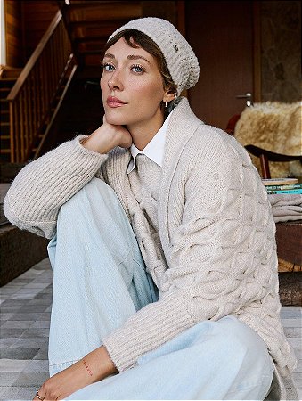 Casaco Alongado em Ponto Losango - BIAMAR 11884