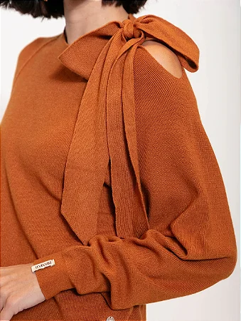 Blusa de Gola Redonda com Laço - BIAMAR 11944