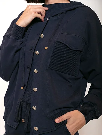 Jaqueta com Botões e Mangas de Cava Quadrada -  BIAMAR 12034