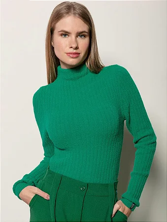 Blusa em Fio Pluma com Gola sem Costura - ABENÇÃO 10548