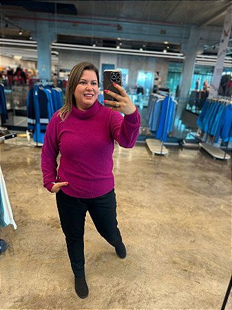 Blusa em Fio Pluma com Gola Alta - BIAMAR 10121