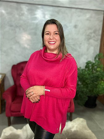 Blusa com Gola Alta e Mangas de Cava Quadrada - BIAMAR 08024