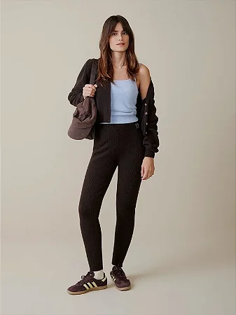 Legging em Fio Nuvem com Cintura Alta - NORI 16542