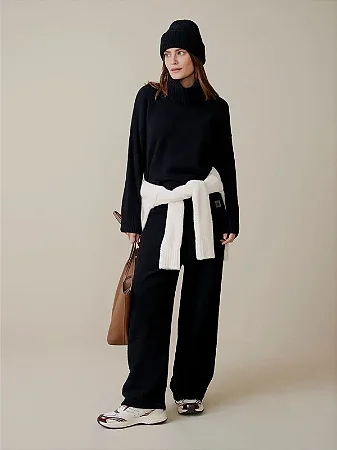 Calça em Fio Nuvem com Cintura Alta - NORI 16218