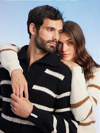 Blusa com Tecimento em Tranças e Fechamento em Zíper - BIAMAR 10946